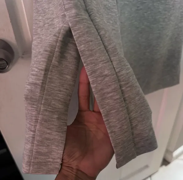 89th + Madison Heather Light Grey Wide Leg Lounge Sweatpants Medium - Image 7