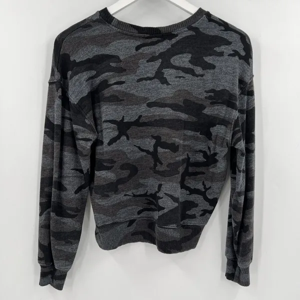 Rails Ramona Iron Camo Print Gray Black Sweatshirt Pullover‎ Top Women’s Size XS - Image 5