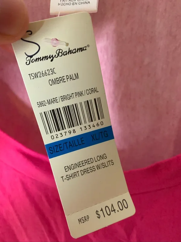 Tommy Bahama ombre palm long t shirt dress women's size XL NEW WITH TAGS - Image 5