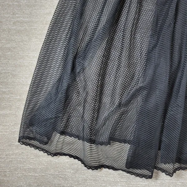 VTG E Bole Gothic Corset Lingerie Dress Small Black Sheer Mesh Maxi Grunge NEW - Image 13