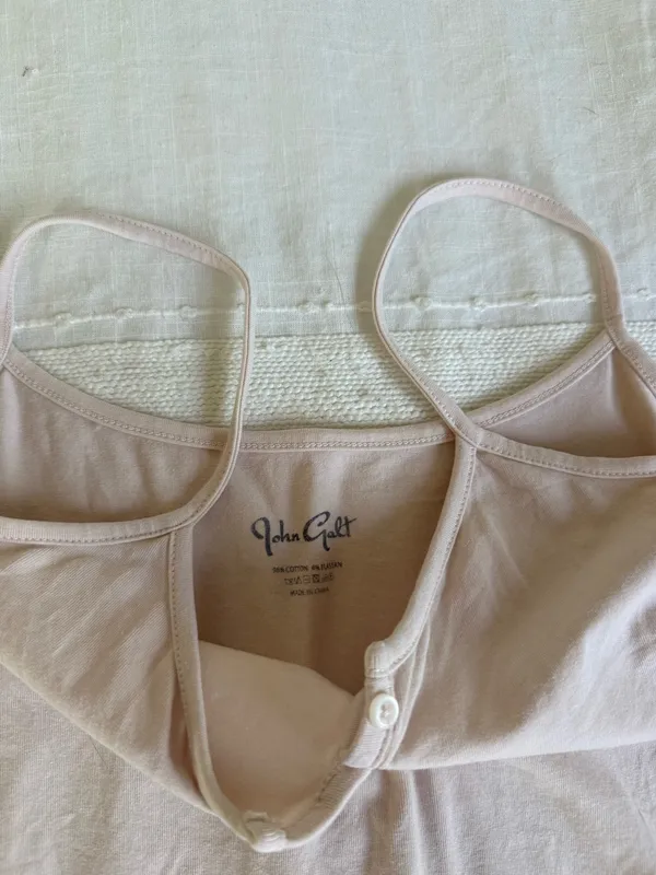 John Galt Light Pink Button Tank Top - Image 2