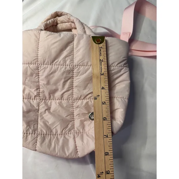 Westbronco Pink Quilted Puffer Mini Tote Crossbody Bag Zippered Lightweight - Image 6