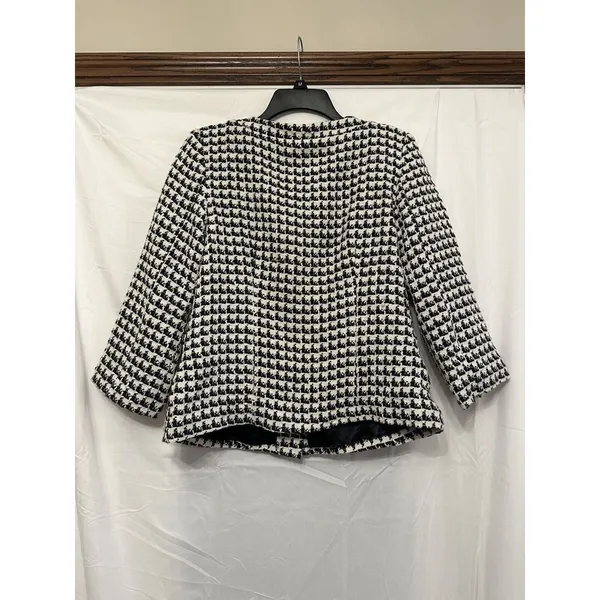 Anthropologie‎ Tulle Tweed Blazer Fitted Jacket Blazer Lined Women’s Size Large - Image 3