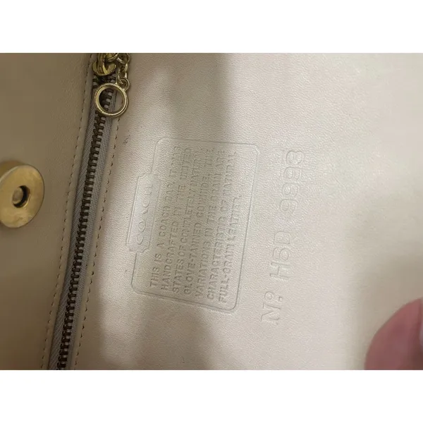 vtg Coach Mini Shopper Bucket Tote Bag 9993 ivory leather top handle crossbody - Image 6