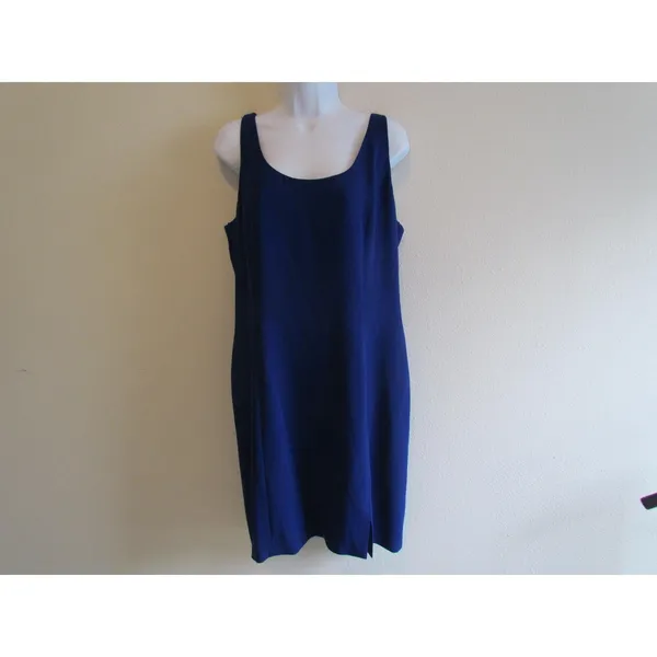 Vintage Rimini Dress Set M Royal Blue Beaded Jacket Sheath‎ Formal Cocktail 2Pc - Image 2