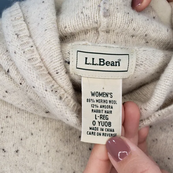 L.L.Bean Merino Wool Angora Turtleneck Sweater L - Image 3
