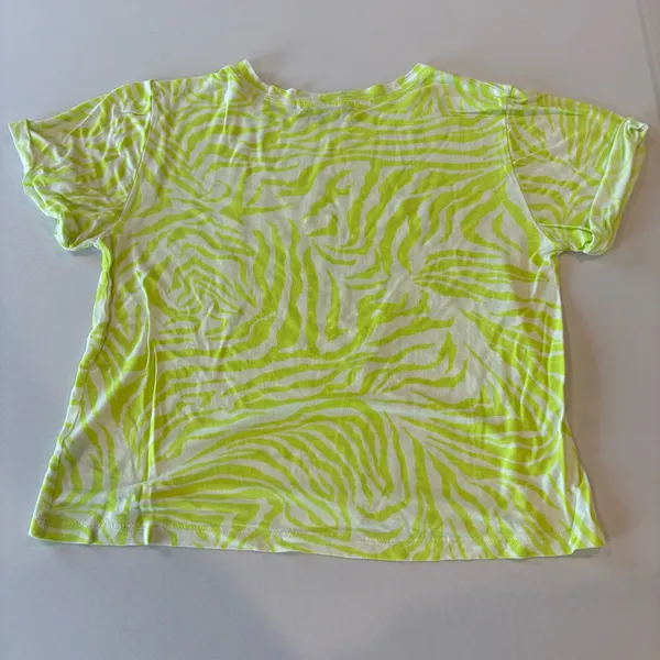 SOUL CYCLE Neon Yellow Women’s‎ Cropped Athletic T-shirt with Logo Size Small - Image 4