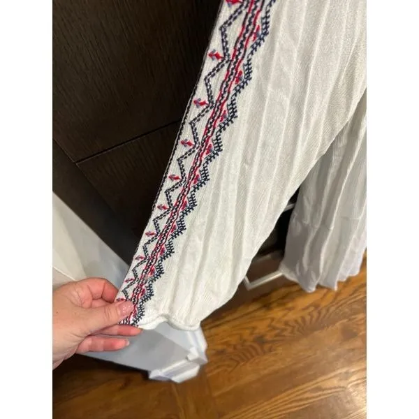 Old Navy embroidered‎ hobo white dress 2XL - Image 3