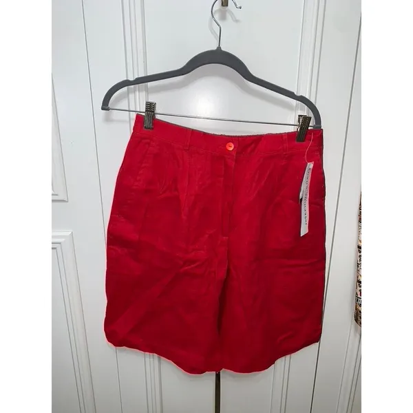Women's Medium Shorts 2 Piece Set Geranium Red & Animal Print‎ Casual - Image 2