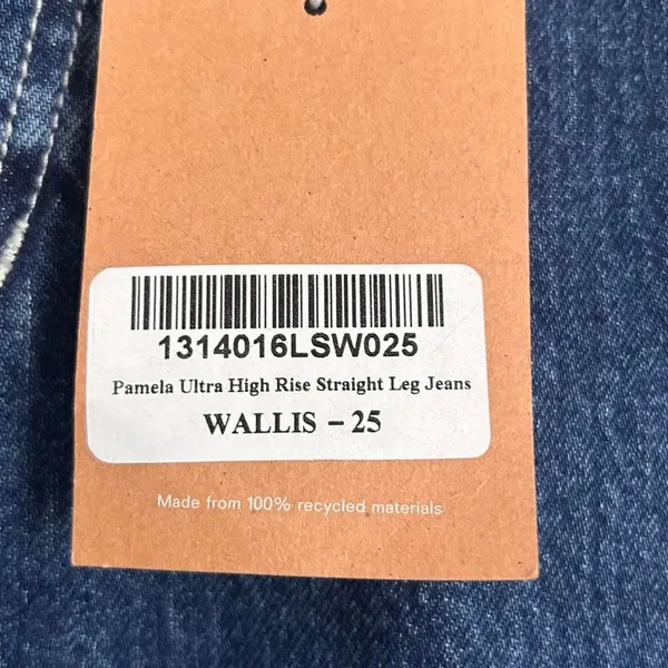 Reformation Pamela Ultra High Rise Straight Leg Jeans Wallis Wash Size 25 NWT - Image 5