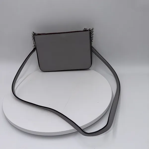 Kate Spade Eva Chain Pebbled Leather Gray Crossbody Purse - Image 5