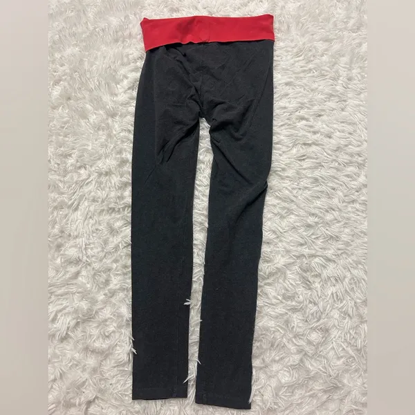 Aerie Slim Gym Skinnie gray pink fold over leggings workout yoga woman’s small - Image 3