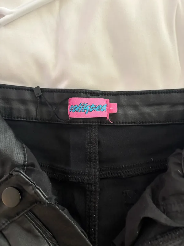 Edikted Leather Pants Flare - Image 3