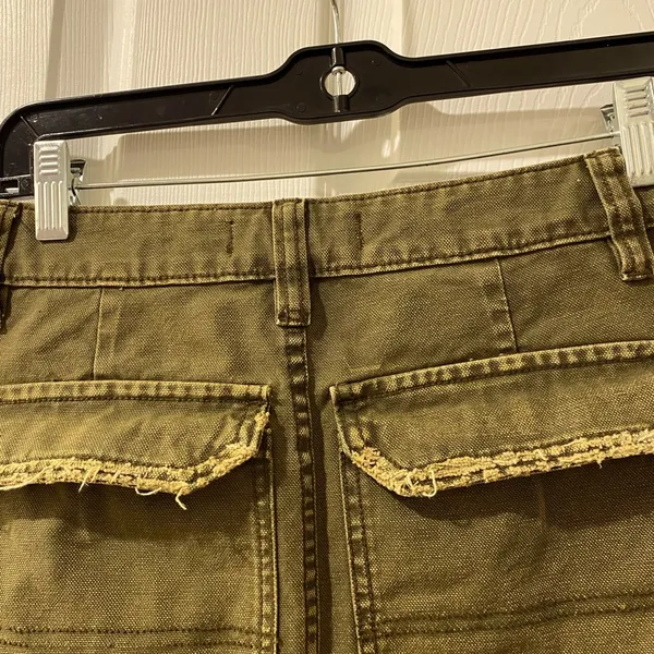 NWOT free people green cargo skirt size 26 - Image 5