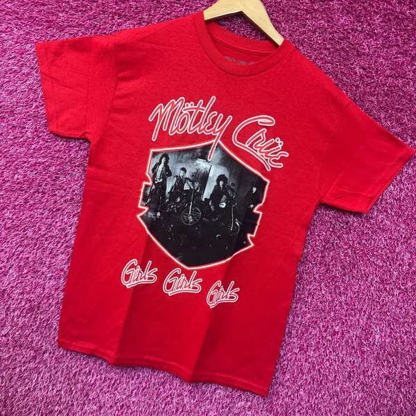 Motley Crue Girls Girls Girls Album Heavy Metal Band Tee M - Image 3