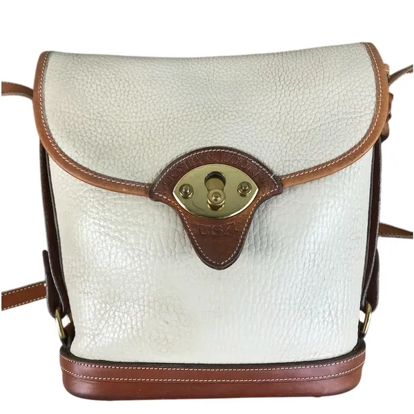 DOONEY & BOURKE VTG All Weather Leather Calvary Spectator Crossbody Bag Made USA - Image 3