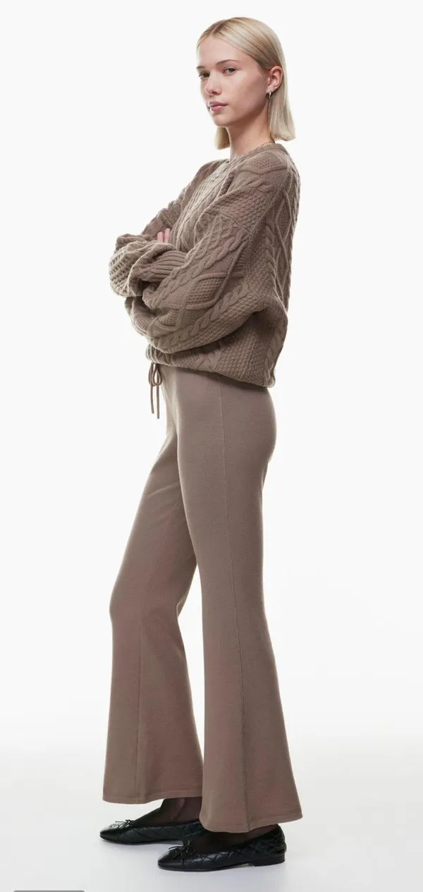 Aritzia Sunday Best Waffle Knit Kick Flare Pants - Image 5