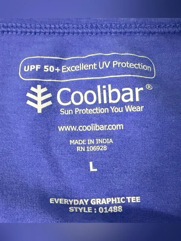 Coolibar women's long-sleeve sun protection shirt size Large blue - Image 8
