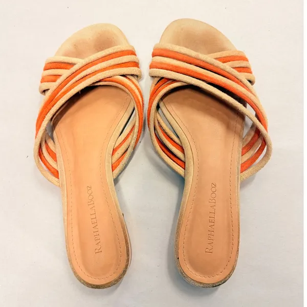 Anthropologie Raphaella Booz Cross Band Slide Sandals US 10 Fall‎ Regina George - Image 2
