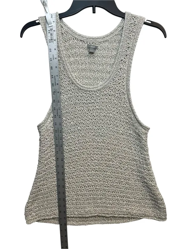 Aerie Gray Open Knit Sweater Tank Top Size XL Sleeveless Scoop Neck - Image 6