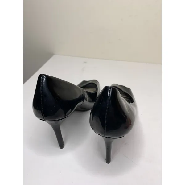 Dexflex Comfort Klue Womens Size 6.5 Open Toe Heel Shoes Black Shiny - Image 5