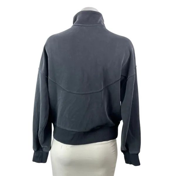 Crz Yoga Women's Navy Blue Long Sleeve High Neck 1/4 Zip Sweatshirt Top Size M - Image 3