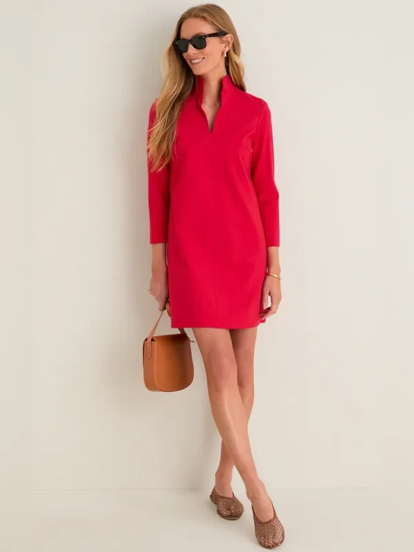 NWT Tuckernuck 3/4 Sleeve Ponte Clifton Dress in Red Size XS - Image 12