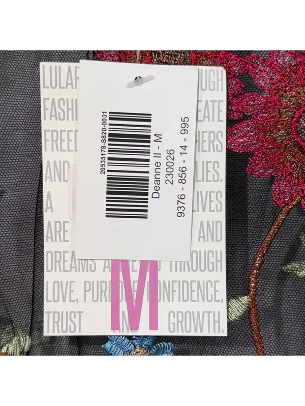 LuLaRoe Deanne II Floral Embroidered Maxi Dress M NWT - Image 6