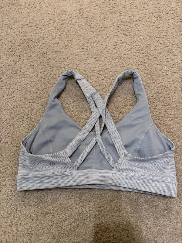 Lululemon Free To Be Wild Sports Bra Size 8 Wee Are From Space Gray Strappy - Image 8