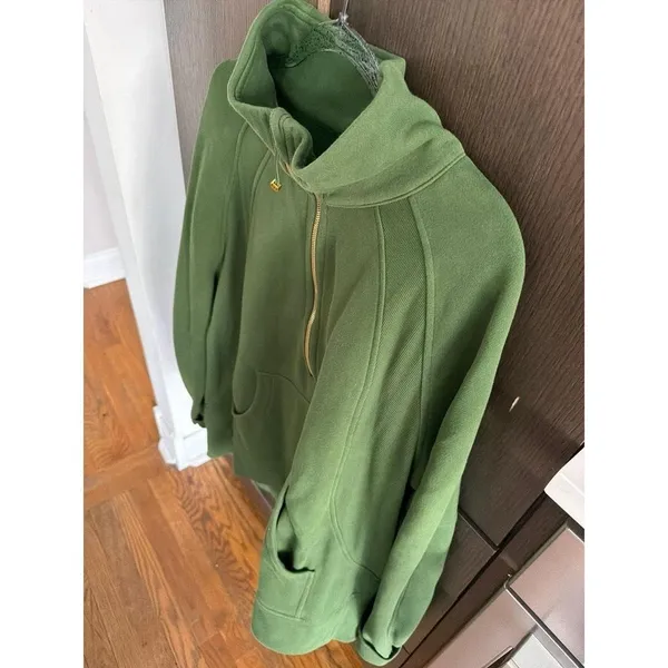 Lululemon Scuba Oversized Funnel-Neck Half Zip *Long Rainforest Green / Gold xxl - Image 2