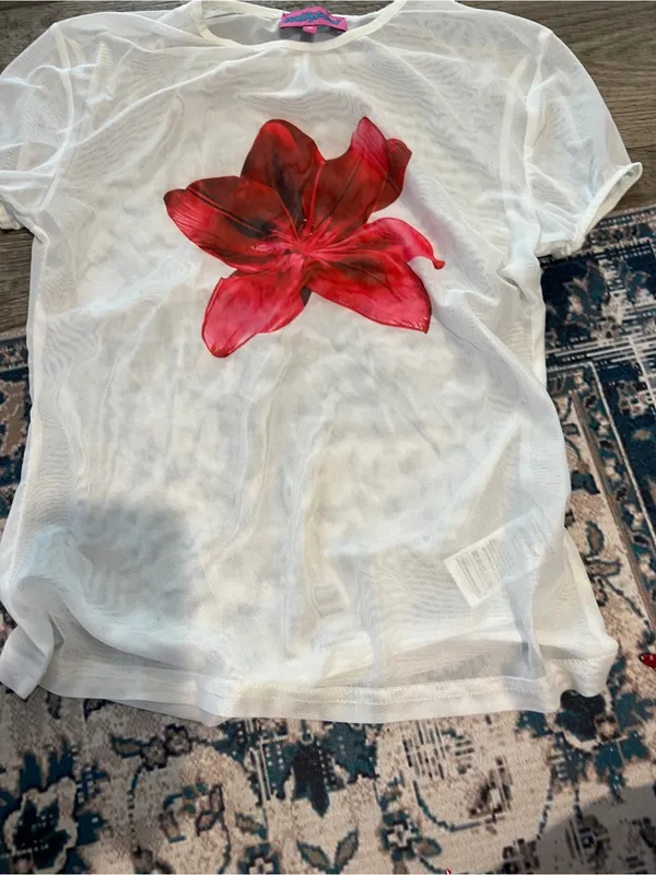 Edikted aloha sheer mesh tee size M - Image 7
