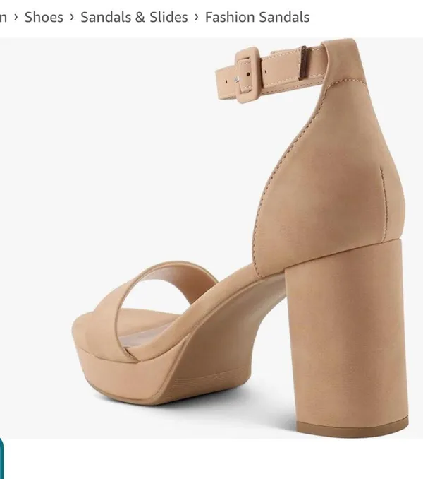 - New Marco Republic tan platform block heeled sandals size 6.5 - Image 6