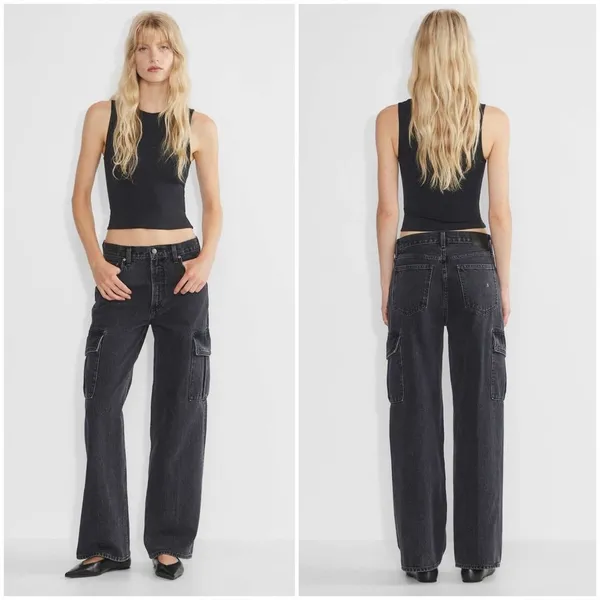 Aritzia Denim Forum The Farrah Hi-rise Cargo Jean Size 24 - Image 3