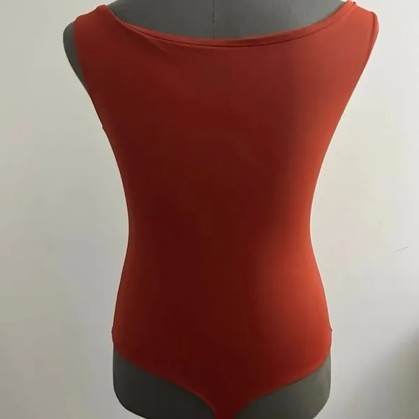 NWT Express Brick color boat neck Thong bodysuit body contour high compression s - Image 3