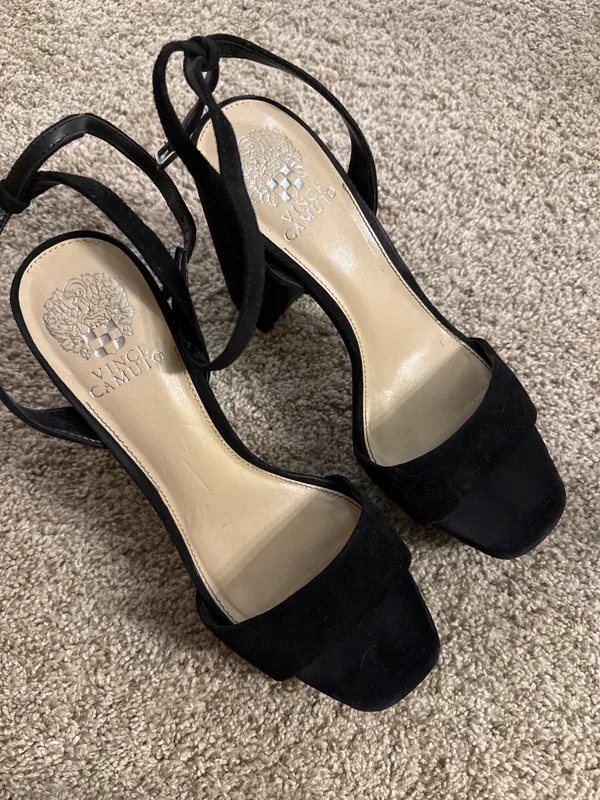Black Suede Vince Camuto Heels - Image 2