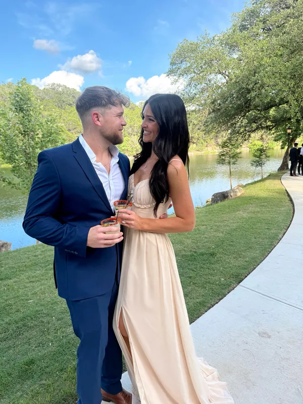 Revelry Bridesmaid Champagne Dress - Image 4