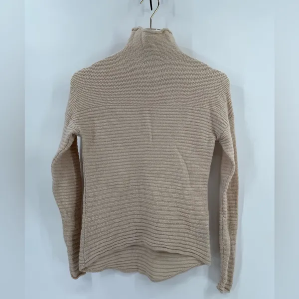 360‎ Cashmere Audra Graduating Stripe Texture Funnel Neck Sweater size xs - Image 2