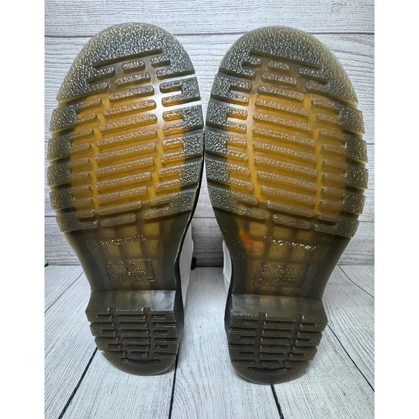 Dr Martens 2976 White Leather Chelsea Boot Women Yellow Stitch 26228100 SZ 6 - Image 12