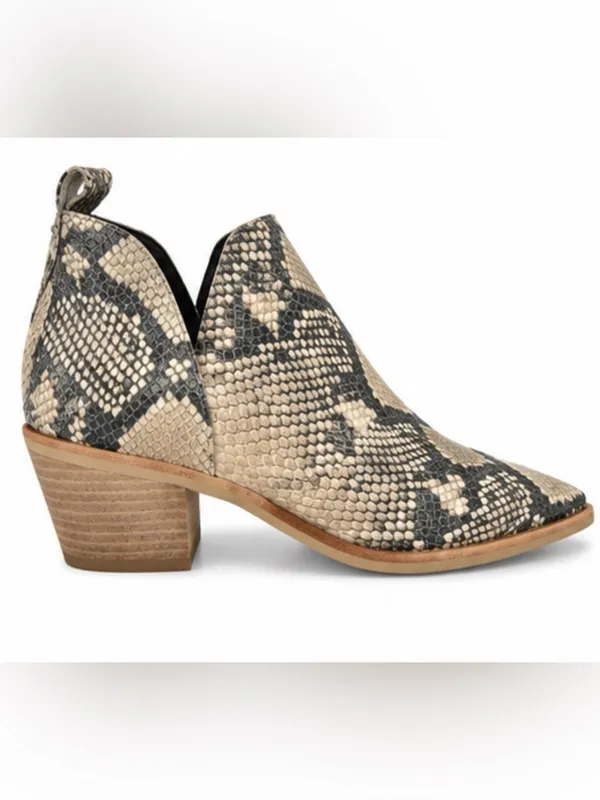 Dolce Vita Snakeskin Pointed Toe Cutout Ankle Booties Size 7.5 - Image 2