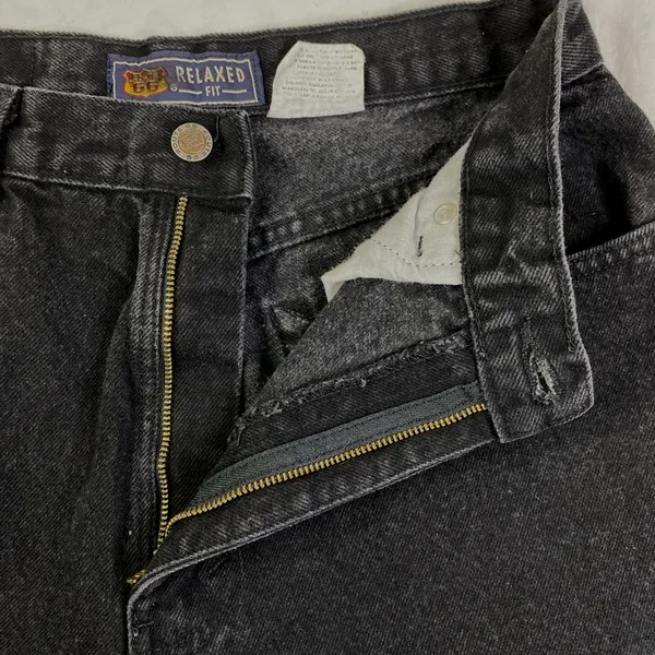Route 66 Jeans Womens Black Relaxed Fit High Waist Denim Pants Casual *FLAW* GUC - Image 8