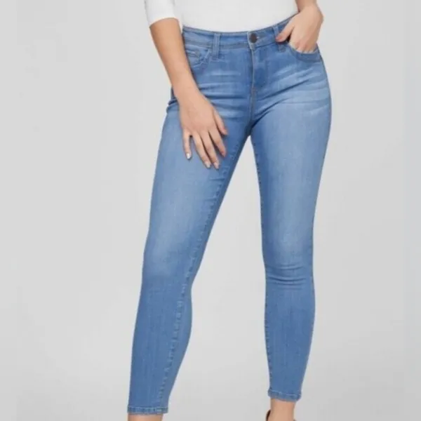 Guess Beyla Fit Curvy Mid Rise Blue Skinny Jeans Size US 25 - Image 11