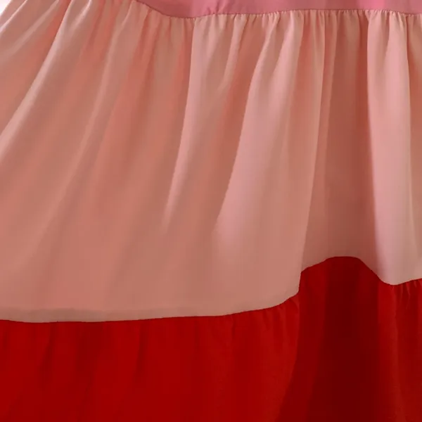 Entro Tiered Babydoll‎ Mini Dress Size Small Red Pink - Image 5