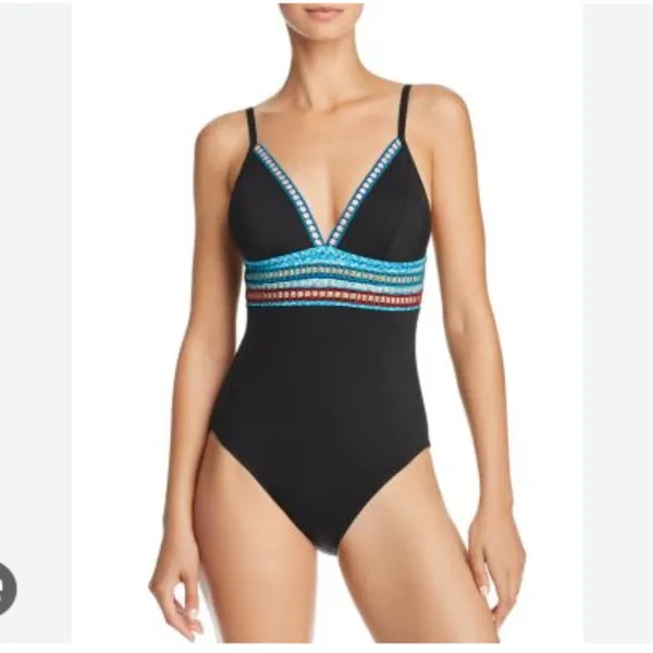La Blanca Running Stitch One Piece Swimsuit, 8 - Image 3