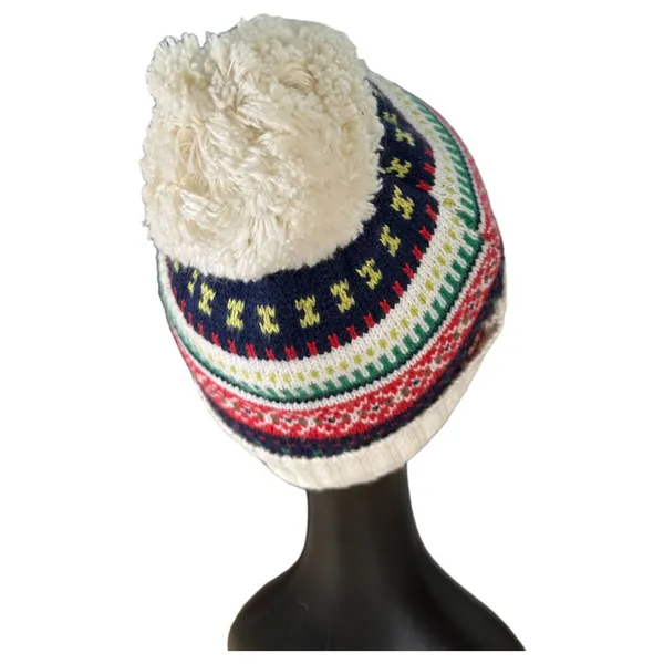 Aerie Knit Stripe Pom Pom Beanie One Size - Image 3