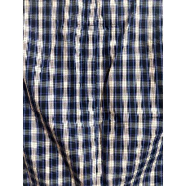 Banana Republic Plaid Blazer Women Small Navy Blue Excellent Cotton Shirt Jacket - Image 11