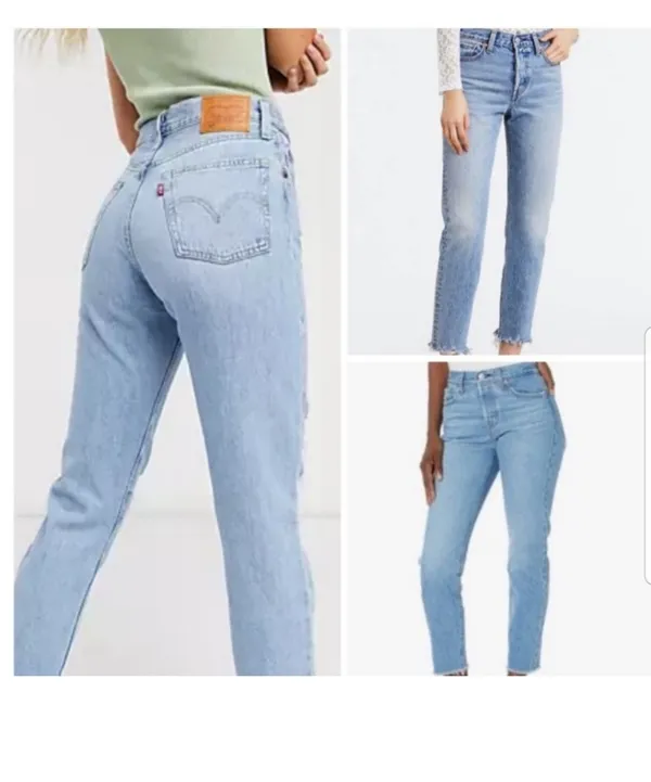 Levis 501 S Skinny High Waist Jeans Filiforme Raw Hem Frayed 27 - Image 3