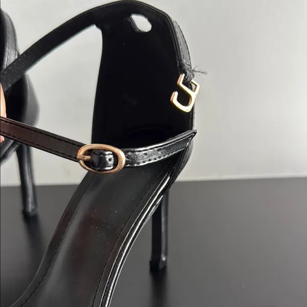 Source Unknown Elegant Black Ankle Strap Heels Sz‎ 37/6.5 - Image 8