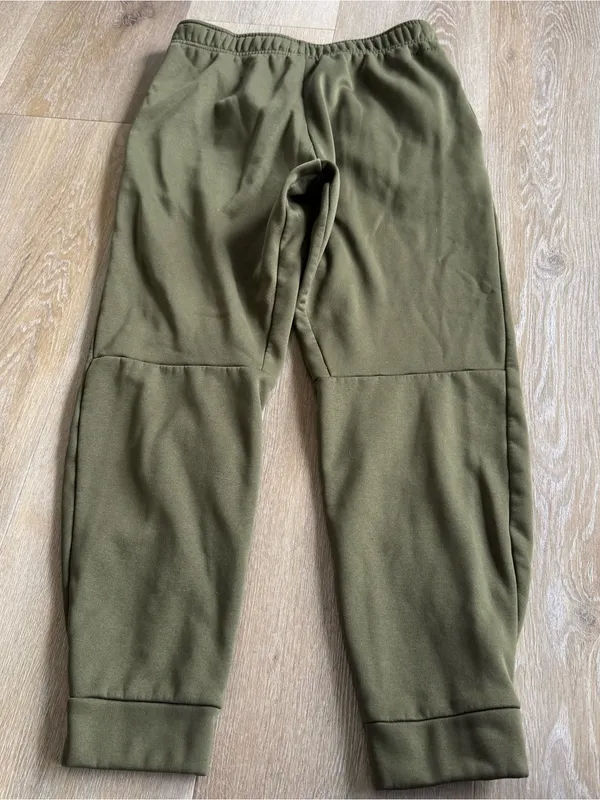 Nike Olive Fleece Jogger Sweatpants with Swoosh - Image 7