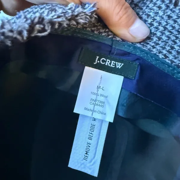 J.Crew Vintage Houndstooth Wool Bucket Hat - Image 2