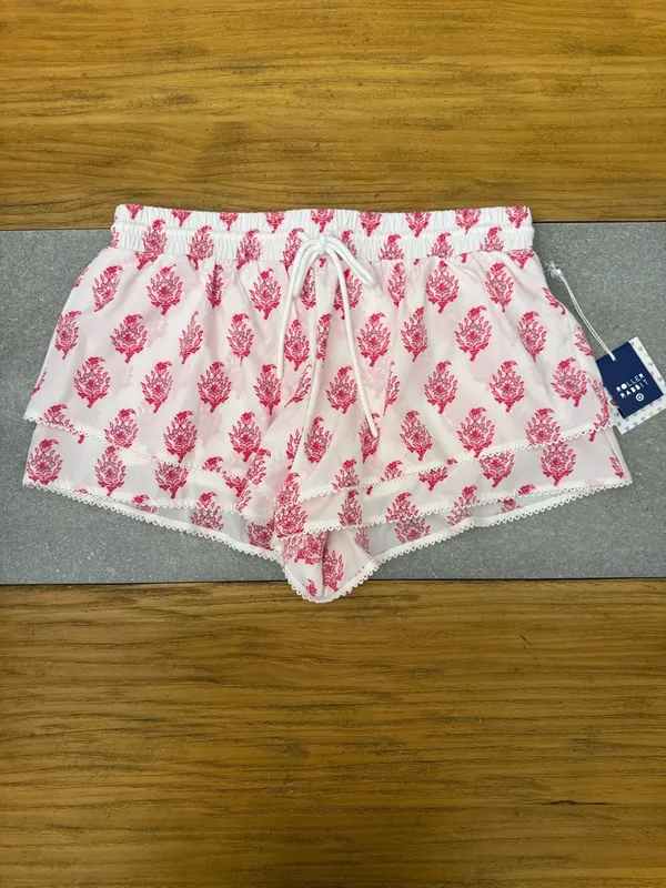 Roller Rabbit x Target Bouquet Drawstring Skort Shorts Pink Limited Edition M - Image 2